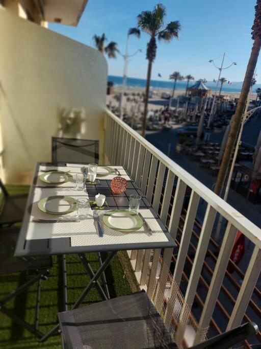 Appartement 20 Mts Plage, Pl Mediterranee, Vue Mer Parking Canet-en-Roussillon Buitenkant foto