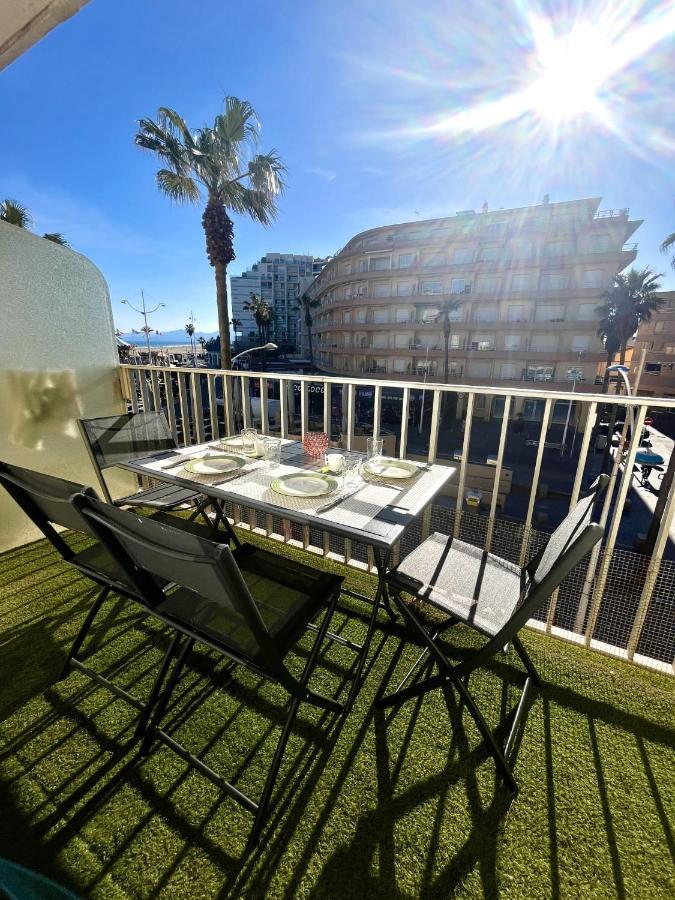 Appartement 20 Mts Plage, Pl Mediterranee, Vue Mer Parking Canet-en-Roussillon Buitenkant foto